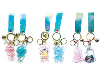 Brelok ze smycz� i p�ynnym wype�nieniem ASTRAFUN ANIMALS (BUNNY, BEAR, UNICORN) - 12 szt. clip-strip [opakowanie=12szt]