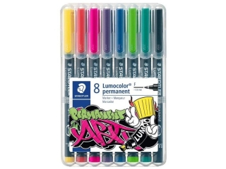 Foliopis Lumocolor ART, F, wodoodporny, 8 kol. w etui: (1, 2, 20, 6, 3, 51, 5, 9), Staedtler