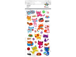 Naklejki wypukłe koty 31szt.