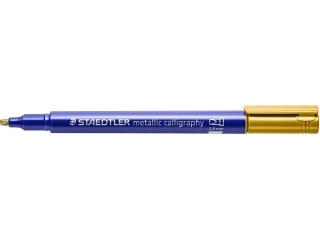 Pisak metaliczny Metallic calligraphy, 2.8mm, zoty, 10 kol, Staedtler [opakowanie=10szt]