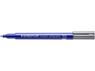 Pisak metaliczny Metallic calligraphy, 2.8mm, srebrny, 10 kol, Staedtler [opakowanie=10szt]