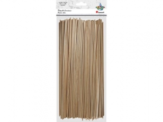 Drewniane patyczki okrągłe O3mm 25cm naturalne 100szt.