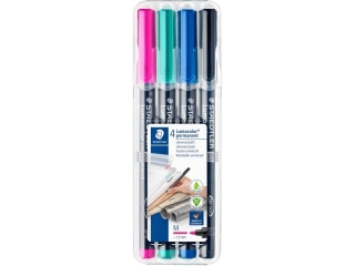 Foliopis Lumocolor, M, wodoodporny, 4 kol. (20, 54, 3, 9) w opak., Staedtler