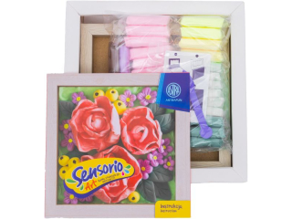 Zestaw lekkiej masy Sensorio Art z ramk ASTRAFUN Piwonii - 30 kol.  [opakowanie=12szt]