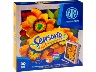 Zestaw lekkiej masy plastycznej Sensorio Art z ramk ASTRA FUN Soneczniki - 30 kol.