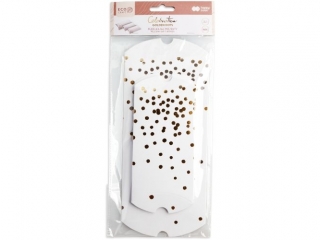 Pudełka na prezenty Golden Dots, zestaw 3 szt - 21x10cm, 2szt 15x8cm
