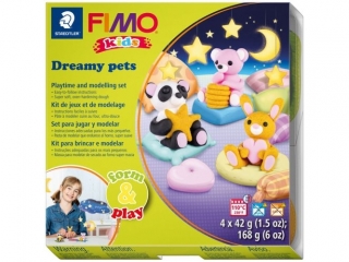 Zestaw Fimo? Kids FormxPlay, Senne zwierzaki, 4x42 g, Staedtler [opakowanie=5szt]