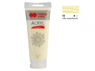 Farba akrylowa Studio 200 ml, żółty neapolitański, Happy Color