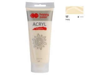 Farba akrylowa Studio 200 ml, ivory, Happy Color