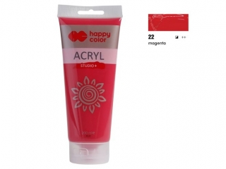 Farba akrylowa Studio 200 ml, magenta, Happy Color