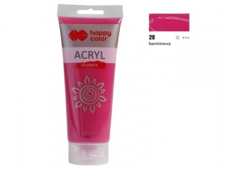 Farba akrylowa Studio 200 ml, karminowy, Happy Color