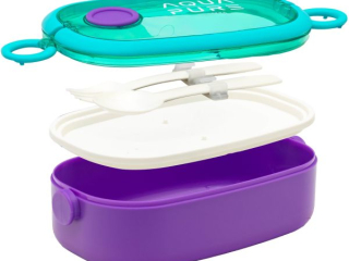 �niadani�wka AQUA PURE ze sztuccami, mint/lavender