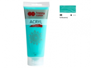 Farba akrylowa Studio 200 ml, turkusowy, Happy Color