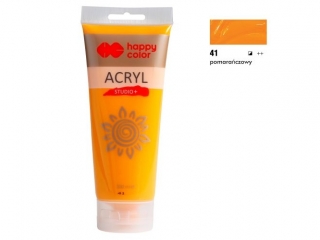 Farba akrylowa Studio 200 ml, pomarańczowy, Happy Color
