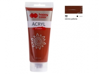 Farba akrylowa Studio 200 ml, sienna palona, Happy Color