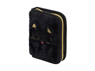 Pi�rnik pojedynczy jednoklapkowy ASTRABAG FLUFFY KITTY black [opakowanie=12szt]