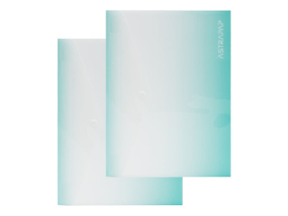 Zestaw ASTRAPAP A4 PP "Teczka kopertowa x2 + teczka z gumk�" 3-pack, ombre mint