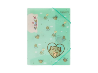 Zestaw ASTRAPAP ANIMALS A4 "Teczka kopertowa PP, teczka z gumk� PP i teczka z gumk�" 3-pack, mint