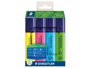 Zakreślacz Textsurfer classic, Eco line, 4 kol. (1, 23, 3, 5), Staedtler