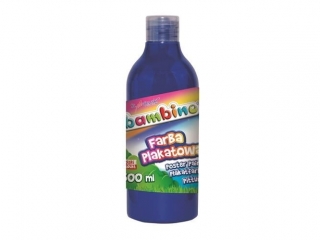 Farby w butelce BAMBINO 500 ml. - niebieska