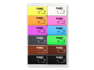 Zestaw FIMO Neon, 12 kostek x 25g, Staedtler