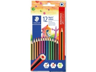 Kredki Noris colour, 12 kol. + ołówek Noris HB, Staedtler
