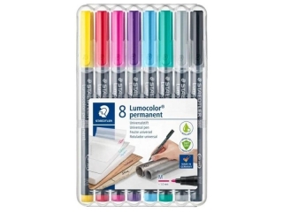 Foliopis Lumocolor ART, M, wodoodporny, 8 kol. w etui, Staedtler