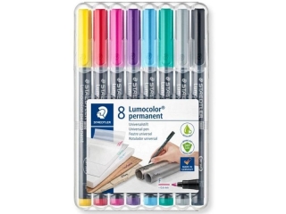 Foliopis Lumocolor ART, F, wodoodporny, 8 kol. w etui, Staedtler