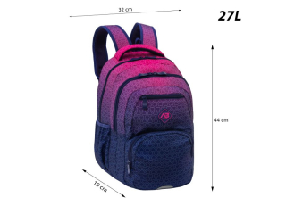 Plecak ABAG HEXAGON PINK OMBRE, AB200 [opakowanie=6szt]