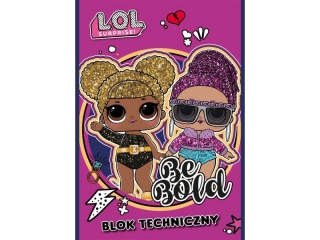 Blok techniczny A4, 10k. L.O.L. Surprise!