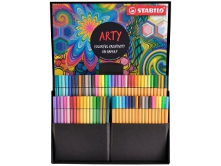 Zestaw Cienkopis STABILO point 88/Flamaster Pen 68 - pudełko kartonowe z zawieszką 68 szt. ARTY Creative Set
