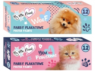 Farby plakatowe 12 kol. MY LITTLE FRIEND [opakowanie=5szt]