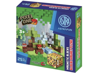 Zestaw klock�w�magnetycznych ASTRAFUN PIXEL ONE D�UNGLA - 25 szt. [opakowanie=12szt]