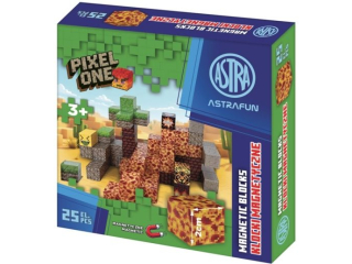 Zestaw klock�w�magnetycznych ASTRAFUN PIXEL ONE LAVA - 25 szt. [opakowanie=12szt]