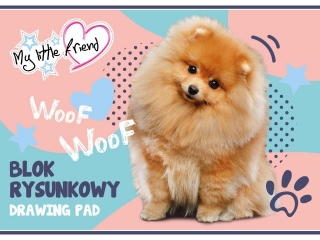Blok rysunkowy A4, 20k. MY LITTLE FRIEND [opakowanie=10szt]
