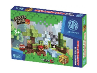 Zestaw klock�w�magnetycznych ASTRAFUN PIXEL ONE D�UNGLA - 96 szt. [opakowanie=12szt]