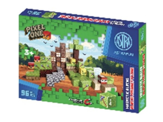 Zestaw klock�w�magnetycznych ASTRAFUN PIXEL ONE FARMA - 96 szt. [opakowanie=12szt]