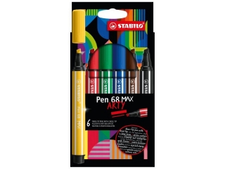 Flamaster Pen 68 MAX etui kartonowe 6 szt. ARTY
