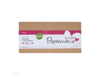 ZESTAW KWADRATOWYCH KART - PAPERMANIA - RECYCLED KRAFT, 50 SZT.