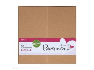 ZESTAW PODŁUŻNYCH KOPERT I KART - PAPERMANIA ? RECYCLED KRAFT, 50 SZT.