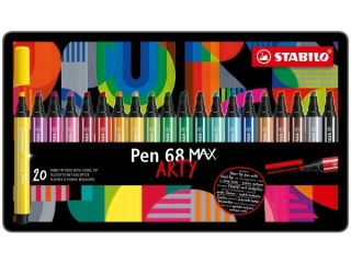 Flamaster Pen 68 MAX pudełko metalowe 20 szt. ARTY