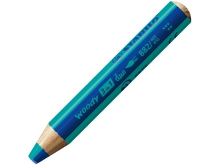 Kredka drewniana STABILO woody 3 w 1 DUO ultramaryna/turkusowa