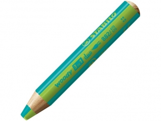 Kredka drewniana STABILO woody 3 w 1 DUO turkusowa/jasnozielona