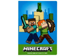 Zeszyt A5 16k kratka MINECRAFT [opakowanie=10szt]