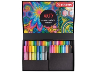 Zestaw Cienkopis STABILO point 88/Flamaster Pen 68/Flamaster Pen 68 brush/Flamaster Pen 68 MAX/Cienkopis PointMax - pudełko kartonowe z zawieszką 55