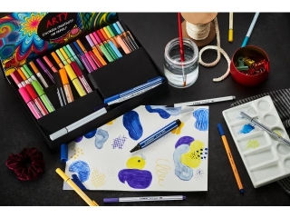 Zestaw Cienkopis STABILO point 88/Flamaster Pen 68/Flamaster Pen 68 brush/Flamaster Pen 68 MAX/Cienkopis PointMax -  pudeko kartonowe z zawieszk 55 