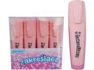 Zakreślacz pastelowy ? różowy 2864 (opakowanie=12 szt)