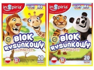 INSPIRIA BLOK RYSUNKOWY A4 20K 90G 7758