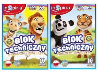 INSPIRIA BLOK TECHNICZNY A4 10K 170G 7765