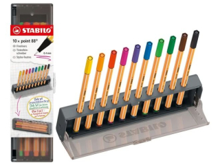 Cienkopis STABILO point 88 etui 10 szt. CLICK SET [opakowanie=5szt]